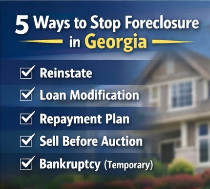 Five ways to stop foreclosure in Georgia
