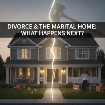 Couple reviewing mortgage paperwork during divorce in Gwinnett County Georgia Title: Mortgage During Divorce Gwinnett County